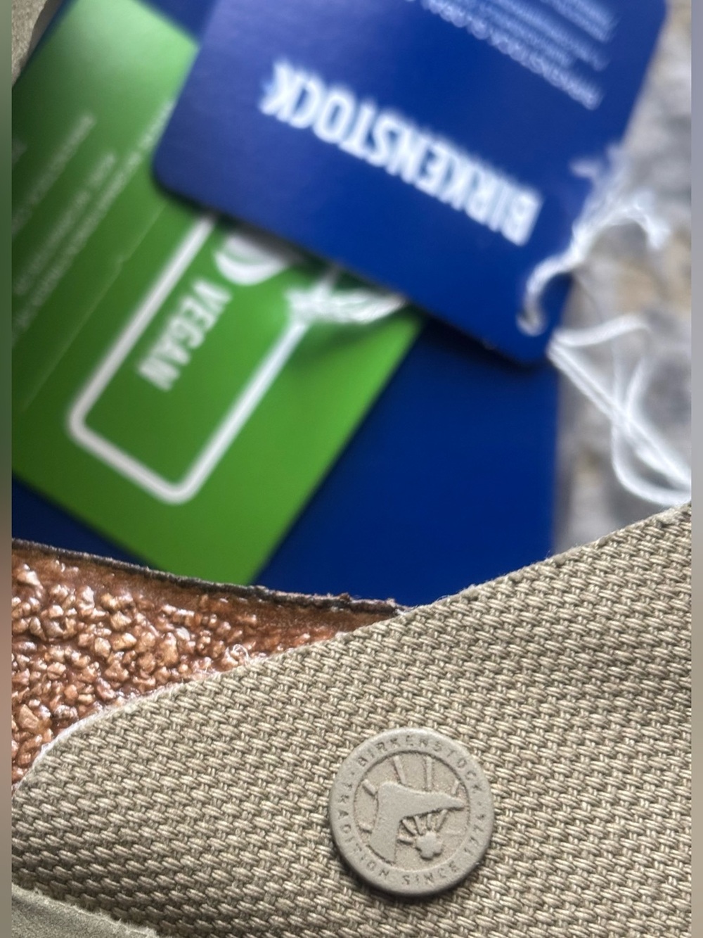 Birkenstock 💅🌴 Faded Khaki Arizona Textile Canvas Vegan Sandals 8 8.5 39 NEW - Picture 8 of 12